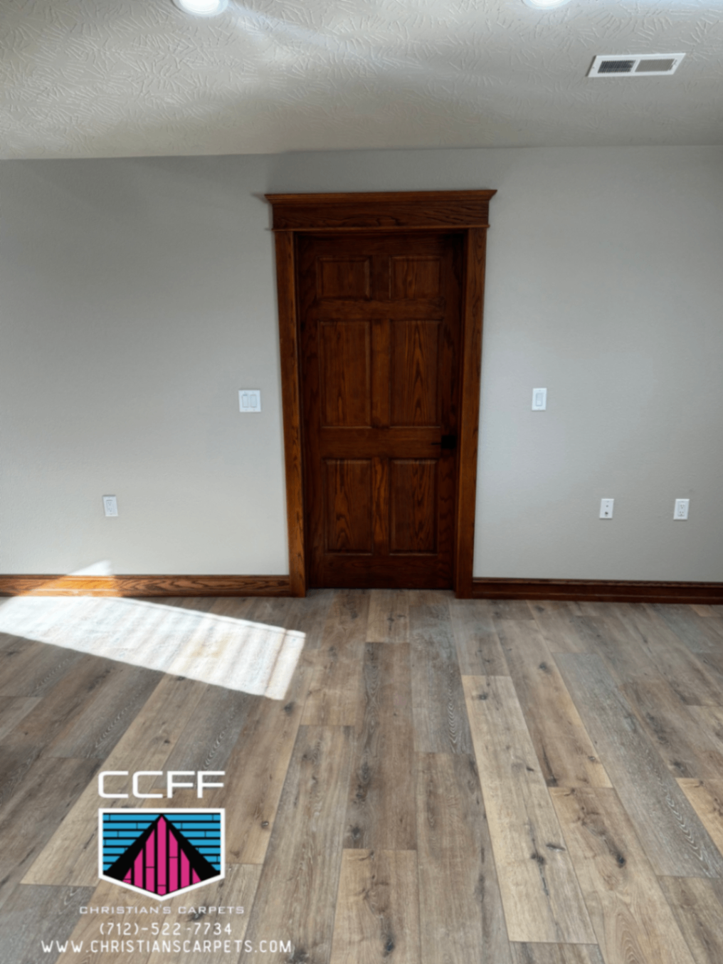 Commercial space with new flooring